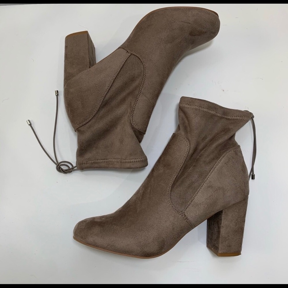 Chinese Laundry Suede Grey Cool Kid Booties
